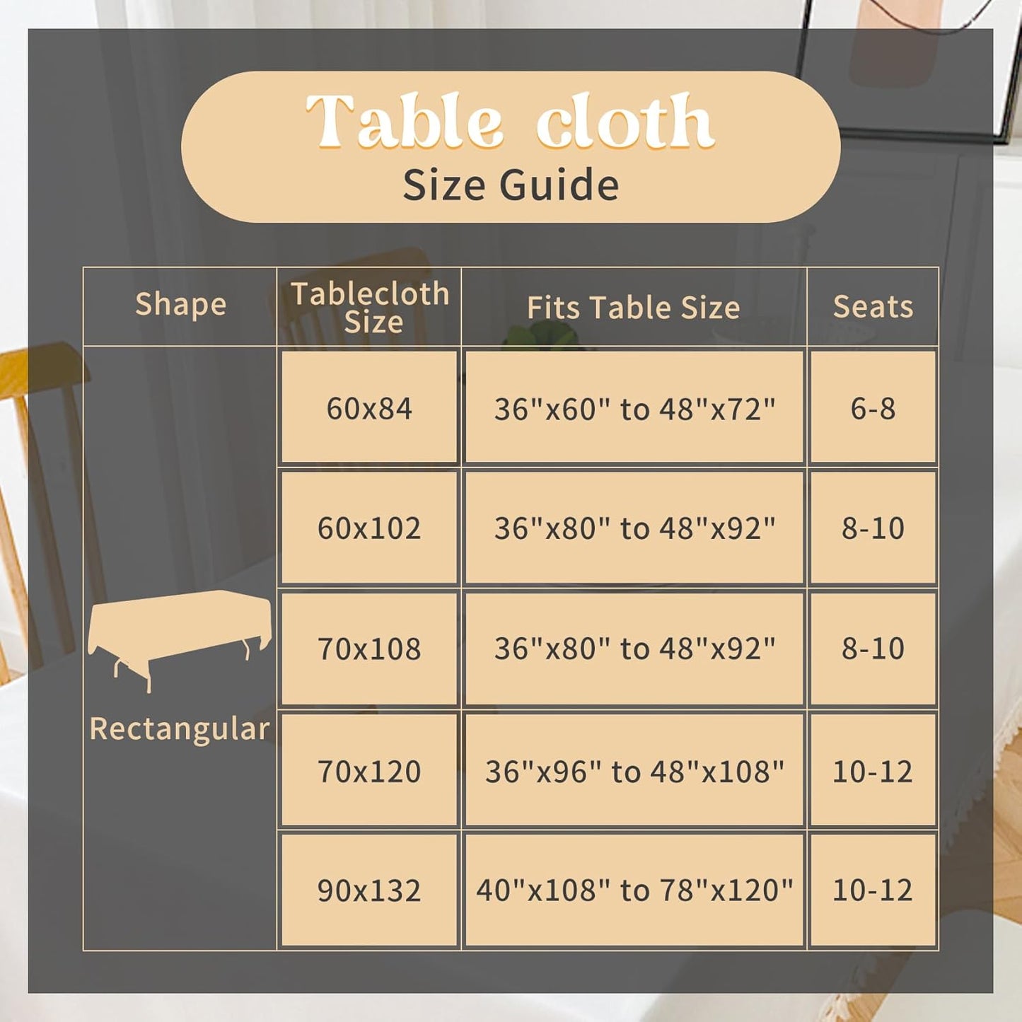 2 Pack 60 x 102 Inch Black Rectangle Tablecloth for 6 Foot Table Washable Reusable Outdoor Polyester Fabric Decorative Table Cover for Dining, Buffet, Camping, Baby Shower, Party