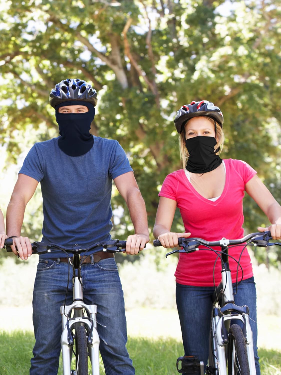 9 Pieces Balaclava Full Face Mask UV Sun Protection Face Cover Summer Cooling Neck Gaiter Breathable Windproof Hood (Black, Gray, Navy Blue), One Size