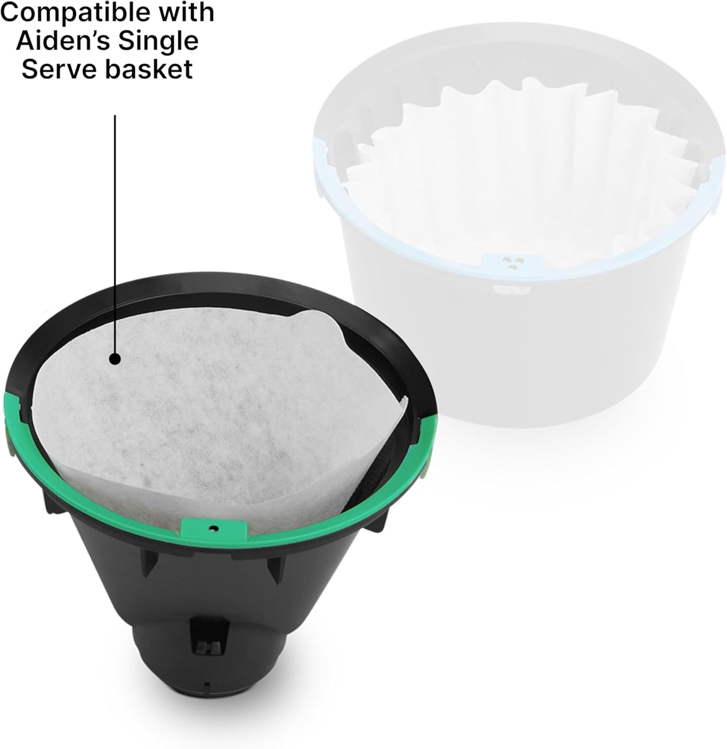 Aiden Cone Single Brew Filters (Set of 40) - polybag
