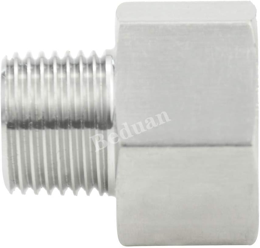 Stainless Steel Garden Hose Adapter, 3/4" GHT Female x 1/2" NPT Male Connector