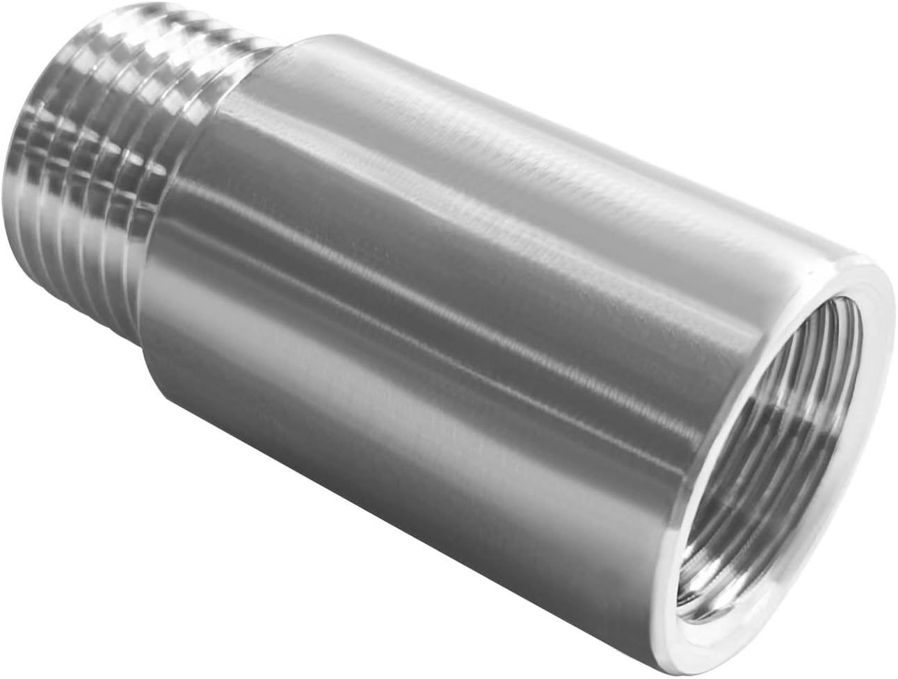 Stainless Steel Pipe Fittings, 1/2" NPT Male x 1/2" NPT Female Threaded, 2" Length Nipple Cast Pipe (Pack of 2)