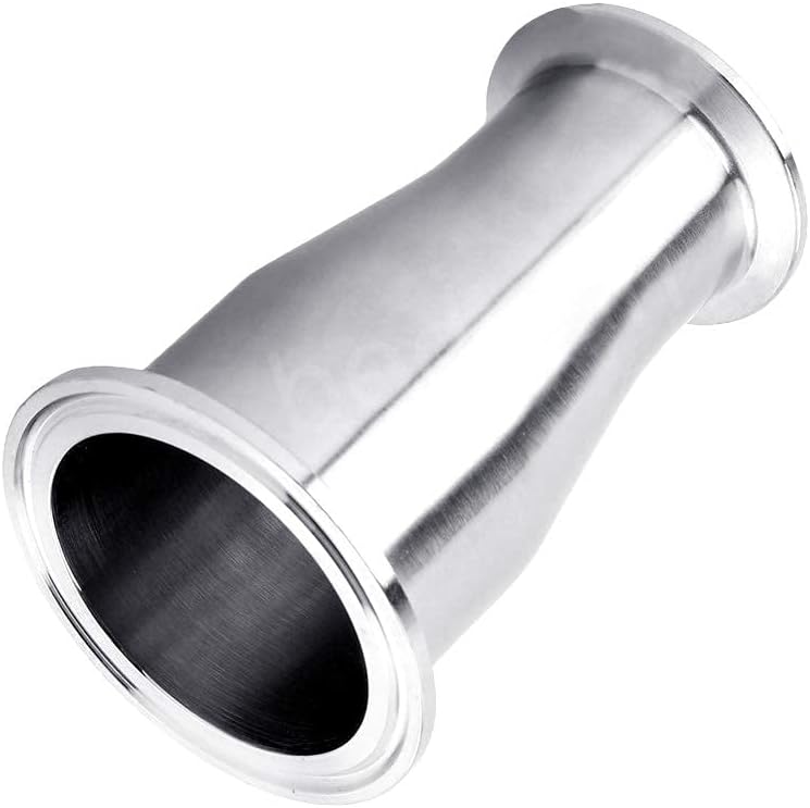 Reducer Tri Clamp Ferrule Stainless Steel 304 Sanitary Fitting 2" Tube OD to 1-1/2" Tube OD (Pack of 1)