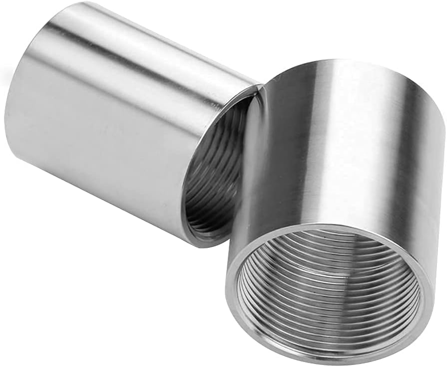 Stainless Steel Cast Pipe Fitting, Coupling, 1/2" x 1/2" Female Threaded (1" Length, Pack of 2)