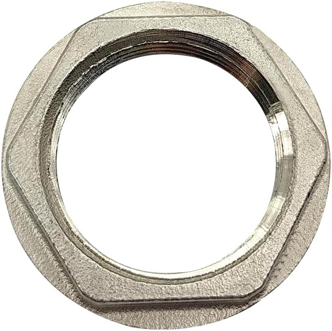 Stainless Steel 3/4 NPS Female Threaded Hex Lock Nuts Flange Gasket for Pipe Connection Bulkhead Fitting