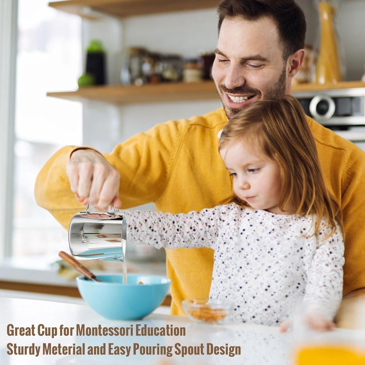 Milk Frothing Pitcher, 6.8oz/200ml Stainless Steel Milk Frother Cup, Small Steaming Pitcher for Espresso Machine, Latte Art Pour Cup