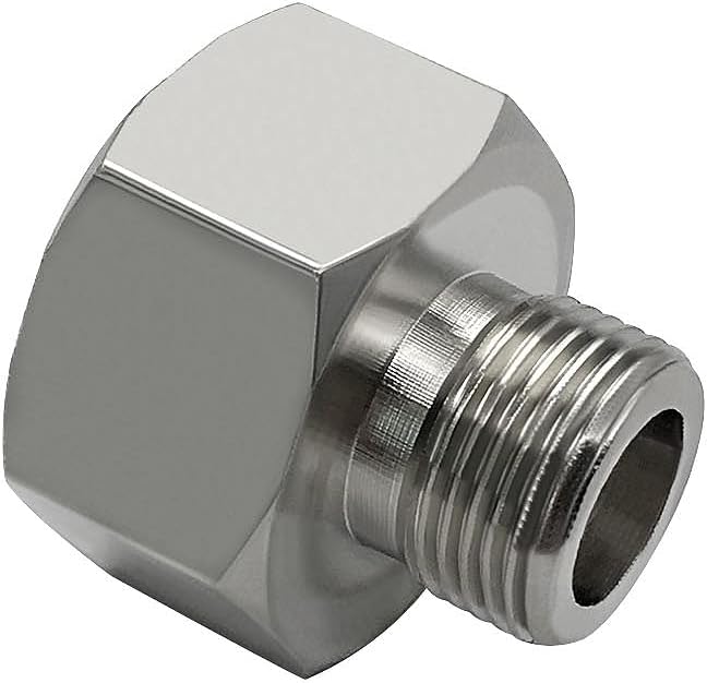 Brass Water Line Adapter 1/2" Female to 3/8" Male Reducer Hose Pipe Compression Fitting Kitchen Bathroom Faucet Supply Hose, Stop Valve Adapter, Pipe Connector With Rubber Washer(Pack of 4)