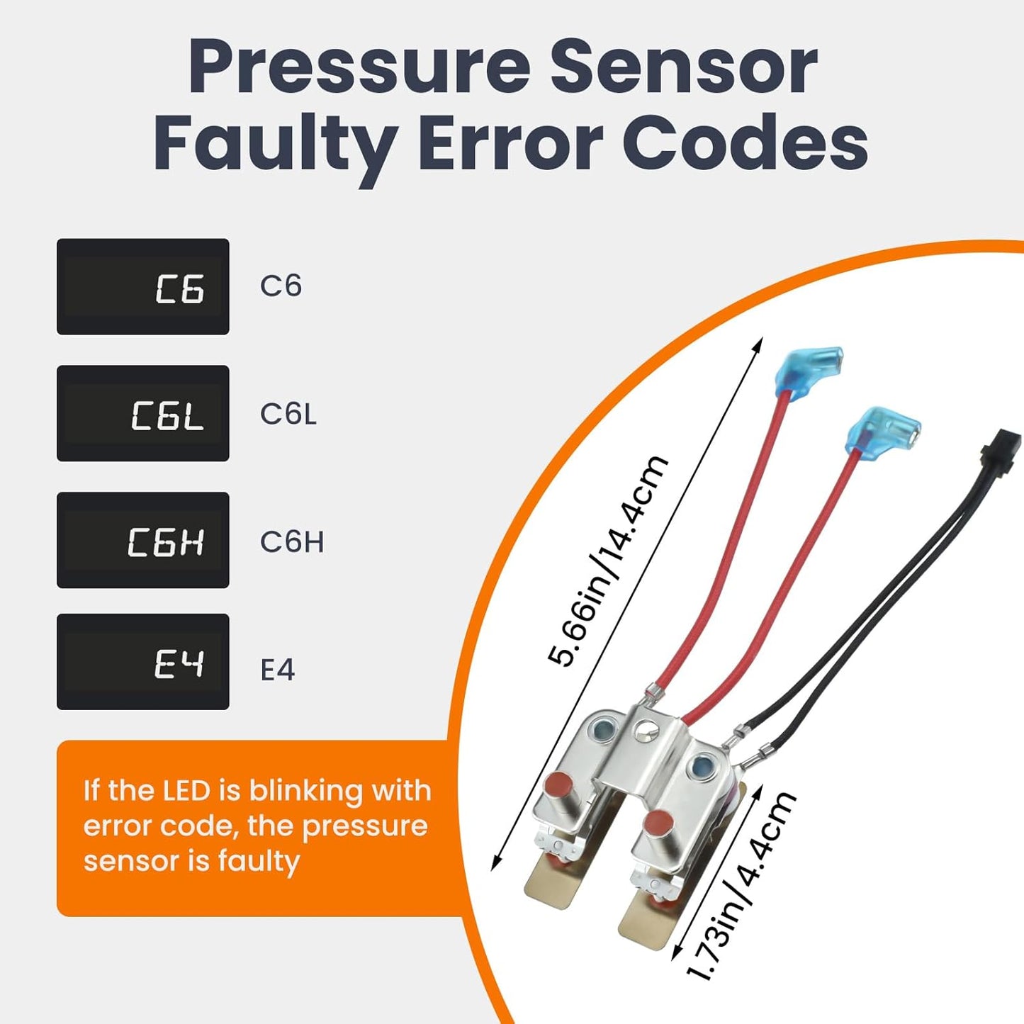 2 Pcs Pressure Sensor for in-stant Pot, Pressure Cooker Sensor or Switch Compatible with in-stant Cuisi-Nart Farber-Ware Gour-mia