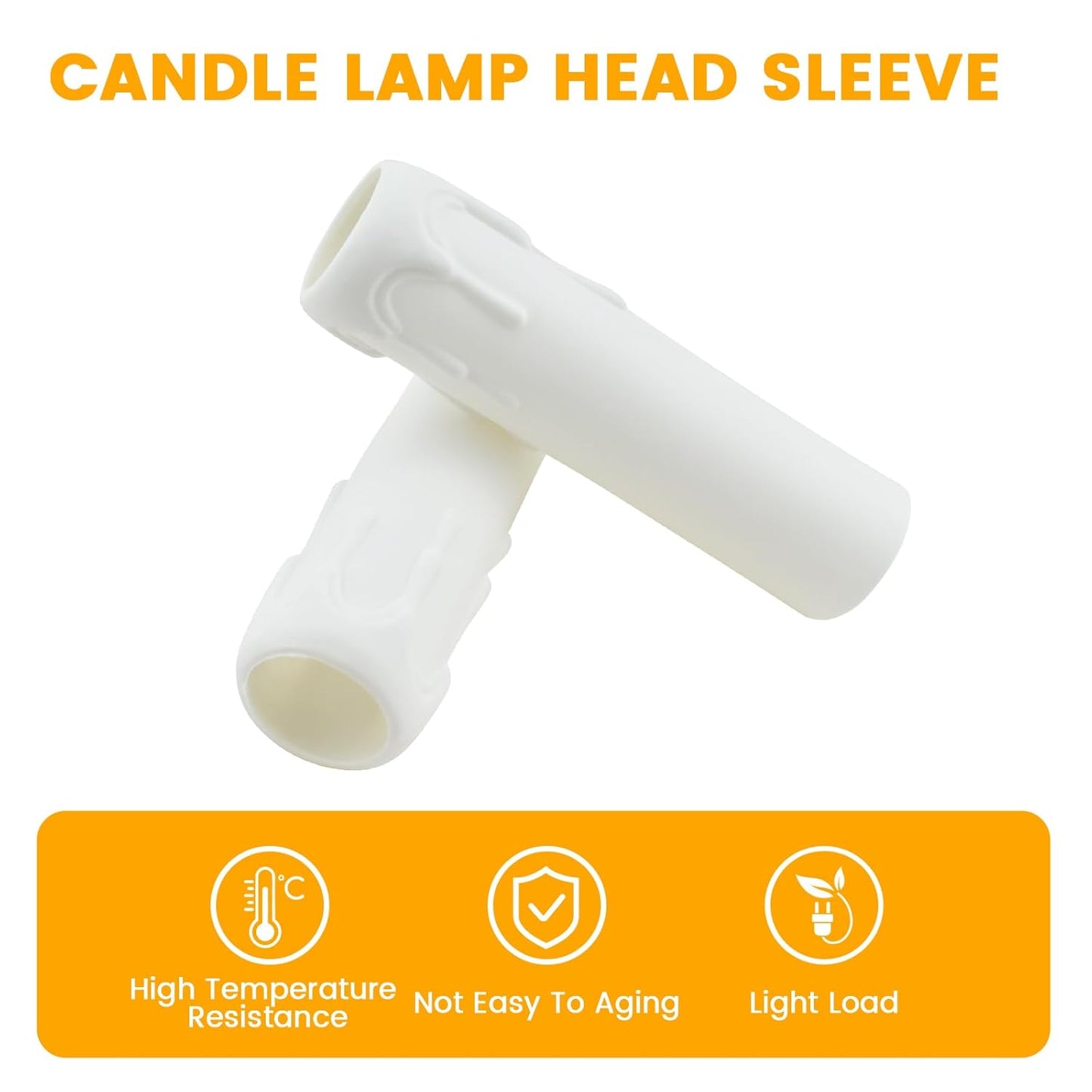 4 Inch Drip Candle Socket Covers, 12 Pcs Plastic Sleeves Candelabra Base, White Candle Covers Sleeves Fit to Most Chandeliers, Chandeliers Base, Chandelier Covers