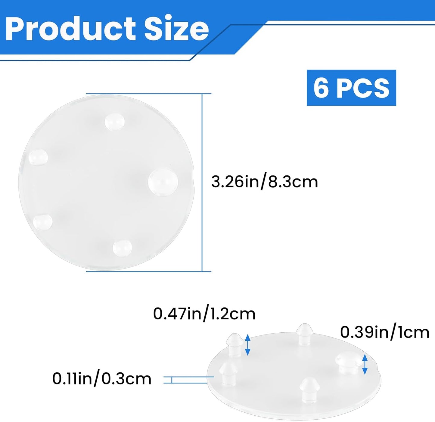 6Pcs 3'' Toilet Tank Silicone Flapper Seal Gaskets | Upgraded Replacement for American Standard 7381424-100.0070A | Leak-Proof Fit for Household Toilet Repair