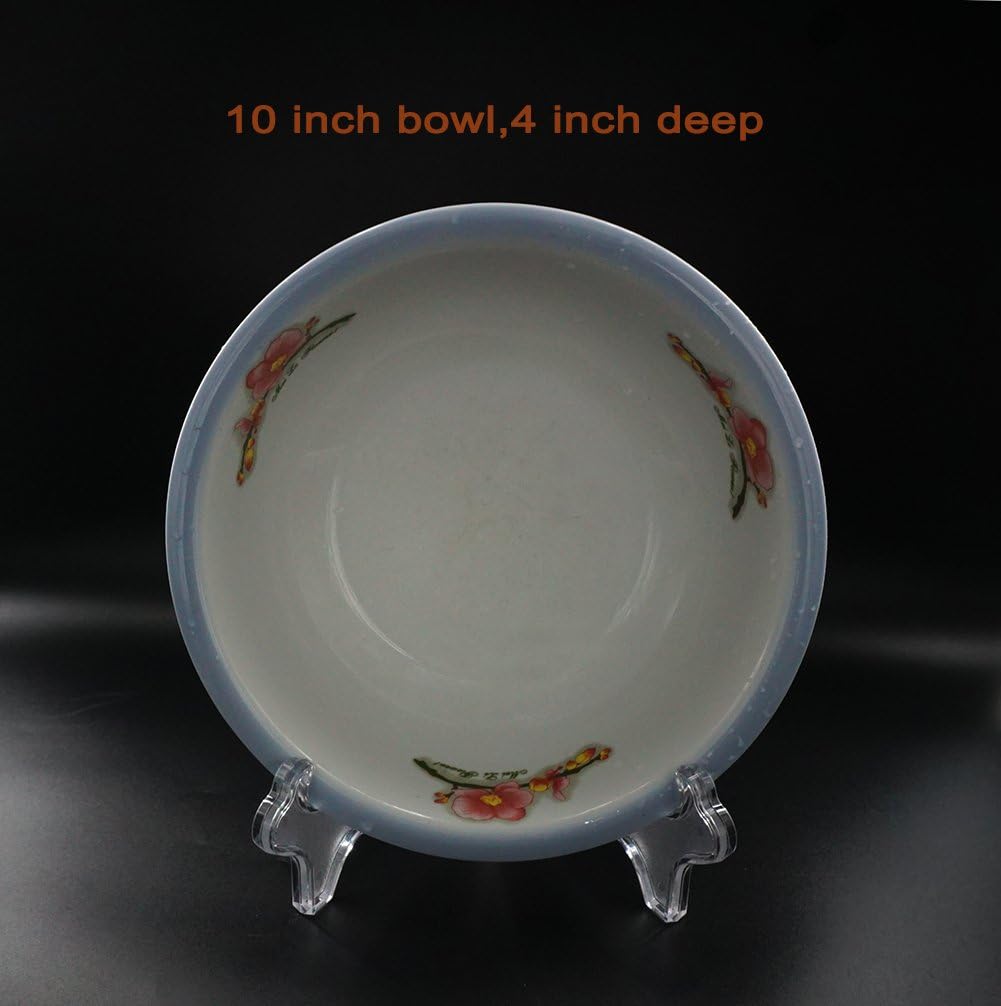 Display Stand Easel Bowl Stand for Display Large Deep Bowls, Platters and Deep Dishes Clear