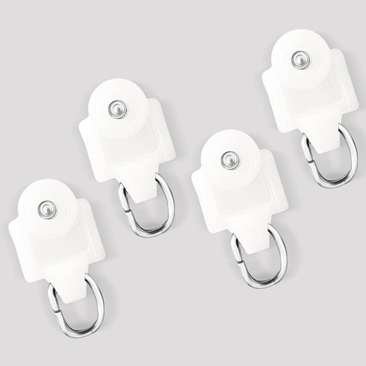 Curtain Tracks Ceiling Wall Mounted Heavy-Duty Curtains Rails Room Divider Curtain Track for Living Room Bedroom Room Shower Divider Special Pulley White 20PCS
