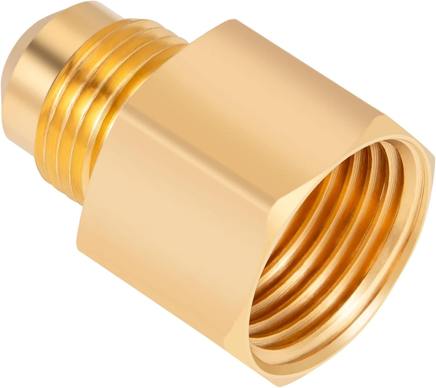 2PCS Flare Brass Tube Fitting, Coupling Gas Adapter 3/8" Flare x 1/2" Female NPT Pipe