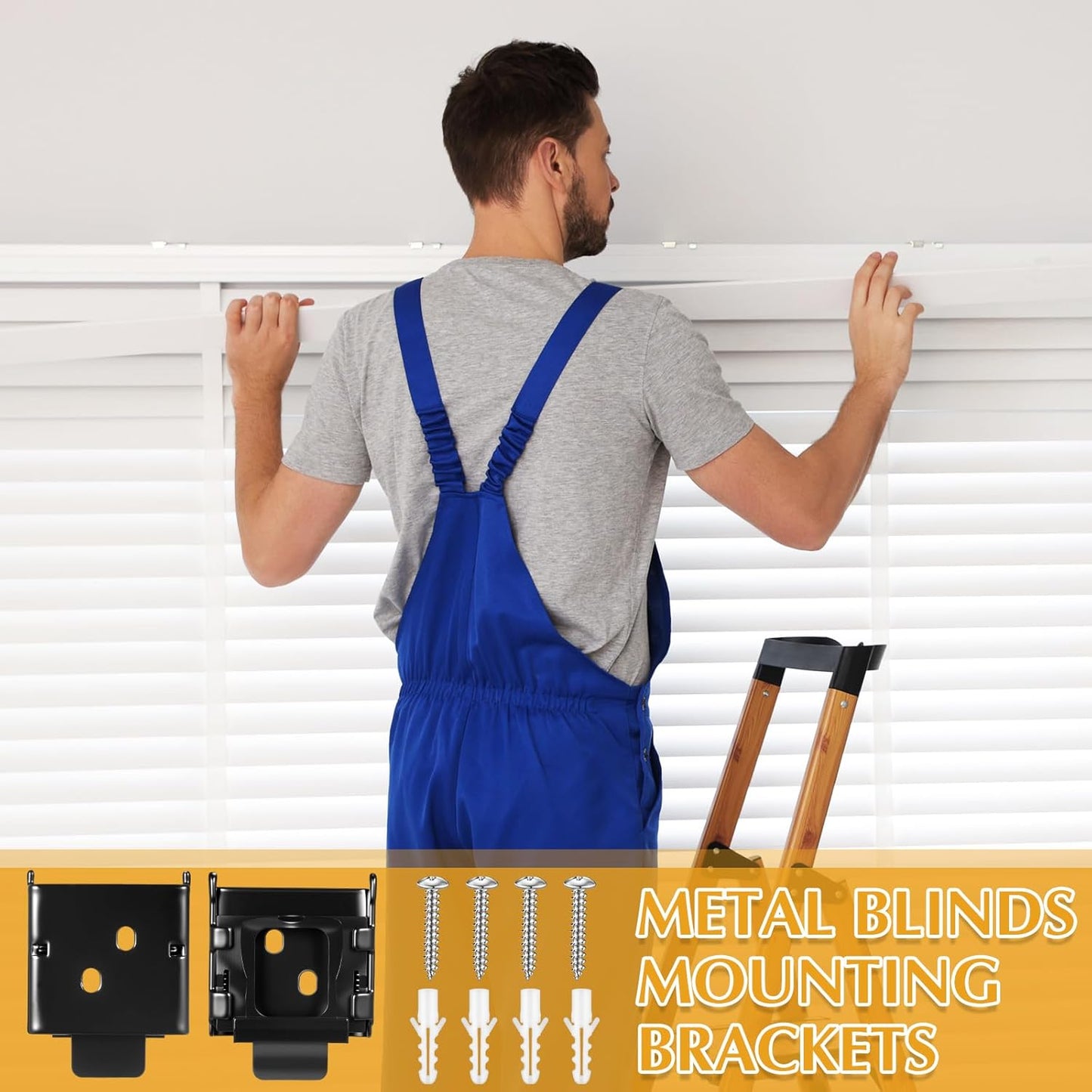 2 Pcs Universal Replacement Roller Blind Buckles Metal Blinds Mounting Brackets for Indoor Outdoor Roller Blinds