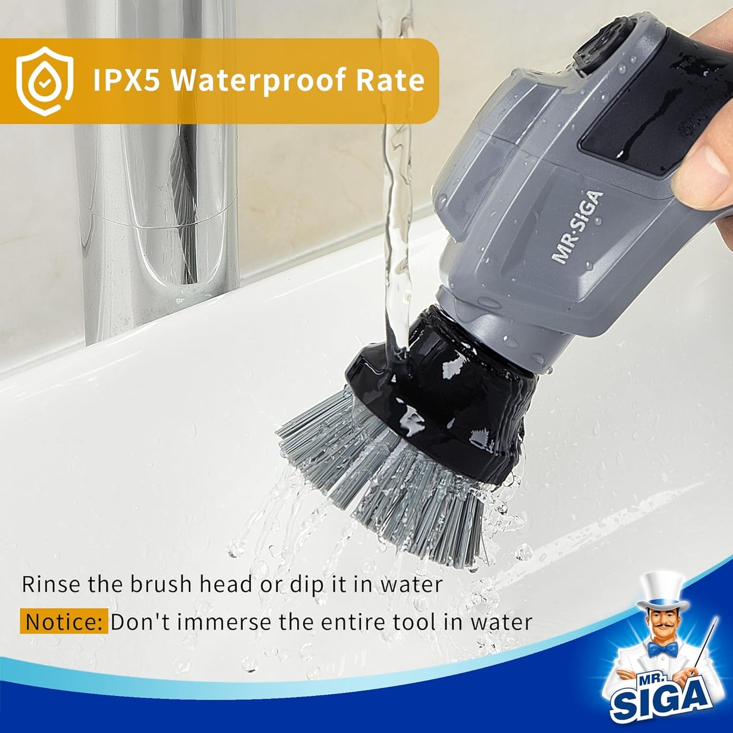 Electric Spin Scrubber Flat Brush Refills, 3 Pack