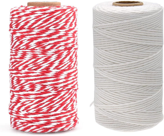 White Twine String and Red White Twine String