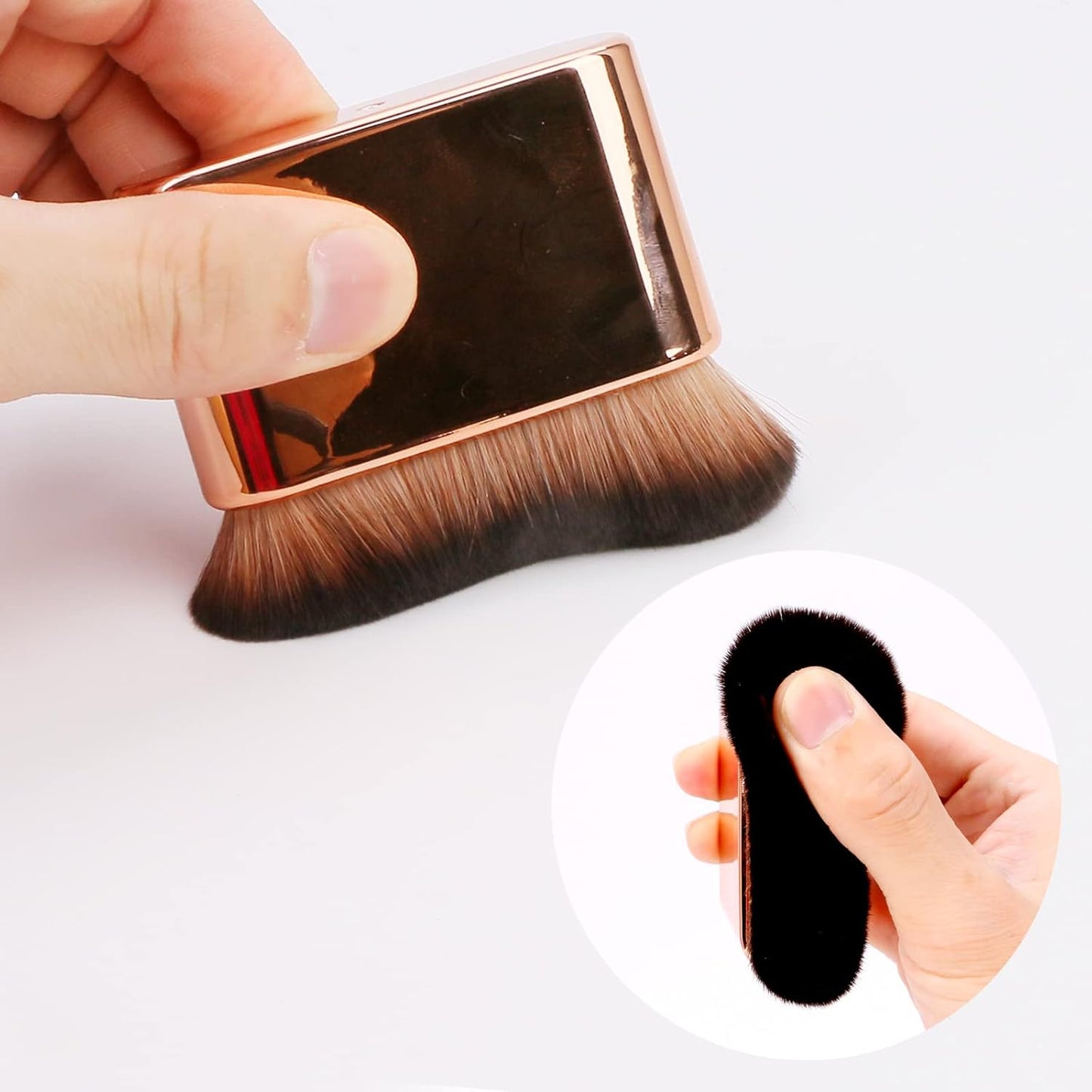 Self Tanner Brush 2PCS Body Makeup Brush for Flawless Face and Body Makeup, Sunless Tanner Blending Brush Body Brush for Self Tanner, Bronzer, Foundation, Vegan & Cruelty Free
