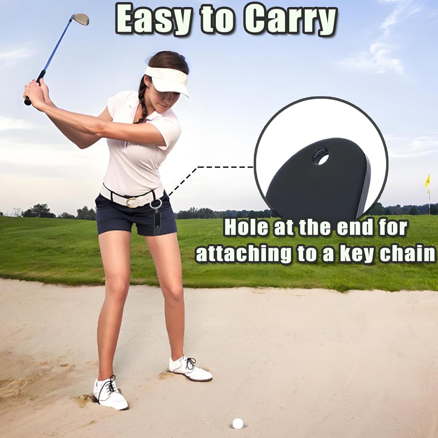 4 Pcs Bending Golf Divot Repair Tool Bent Golf Turf Repair Fork Metal Golf Fork Accessory Suitable to Repair Golf Turf, Clean Grooves, Remove Dirt and Debris Lightweight and Portable