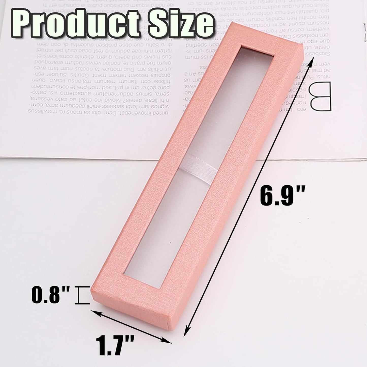 10 Pcs Empty pen gift box with Clear lid Single pen presentation Packaging Case Cardboard Jewelry Boxes with Cushion Suitable for Wedding Business Birthday Office Supplies Gift Packaging (Pink)