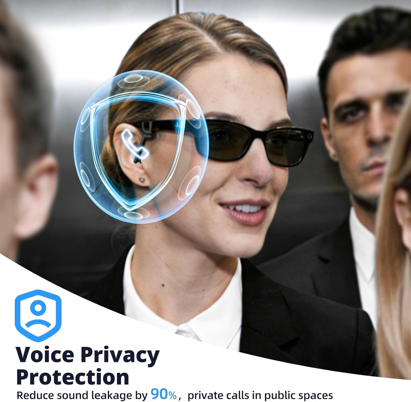 Volume Boost | Privacy Ear Tips for AI & AR Glasses (1 Pair), Silicone Passive Audio Amplifier Compatible for Ray-Ban Meta Wayfarer (& Gen2), Skyler, Headliner Sound Focusing Earbuds Accessories