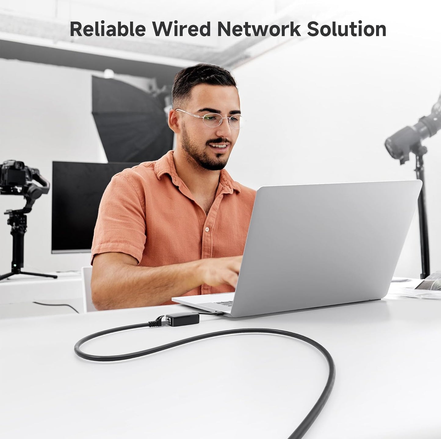 10Gbps Snagless Cat 6 Ethernet Cable - 20ft, Cat 6 Cable, Cat6 Cord, Ethernet Cord, Black