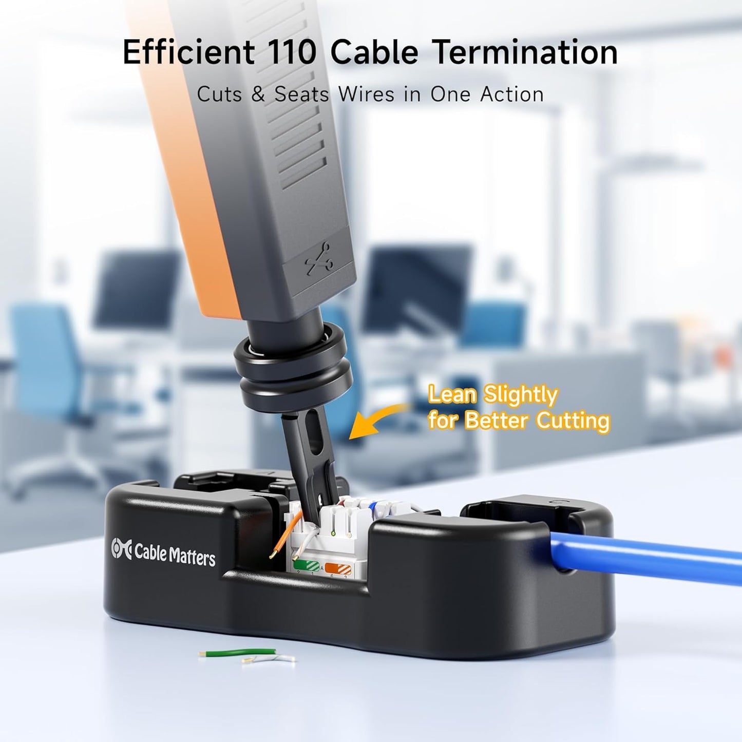 110 Punch Down Tool with 110 Blade, Ethernet PunchDown Tool, Keystone Punch Down Device for Cat 8/7/6A, Cat 6, Cat5e/5 Network