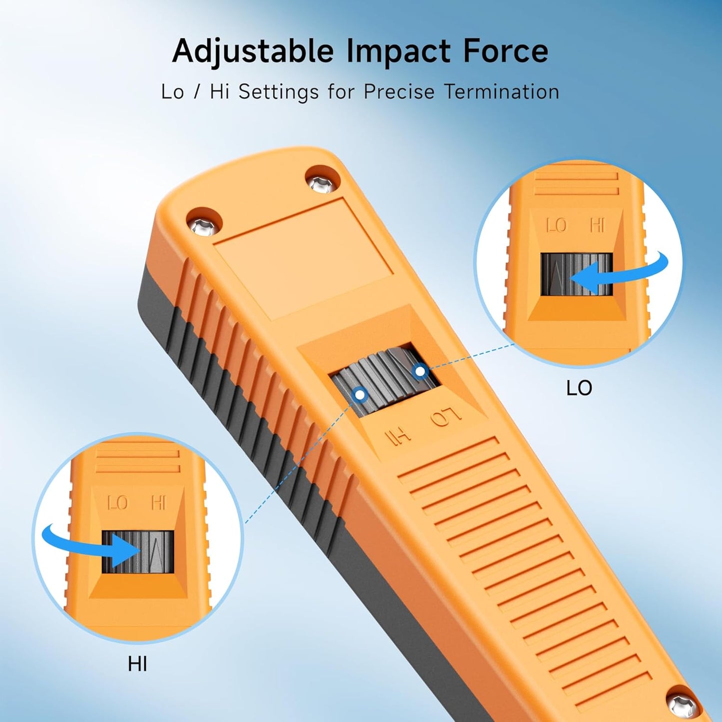 110 Punch Down Tool with 110 Blade, Ethernet PunchDown Tool, Keystone Punch Down Device for Cat 8/7/6A, Cat 6, Cat5e/5 Network