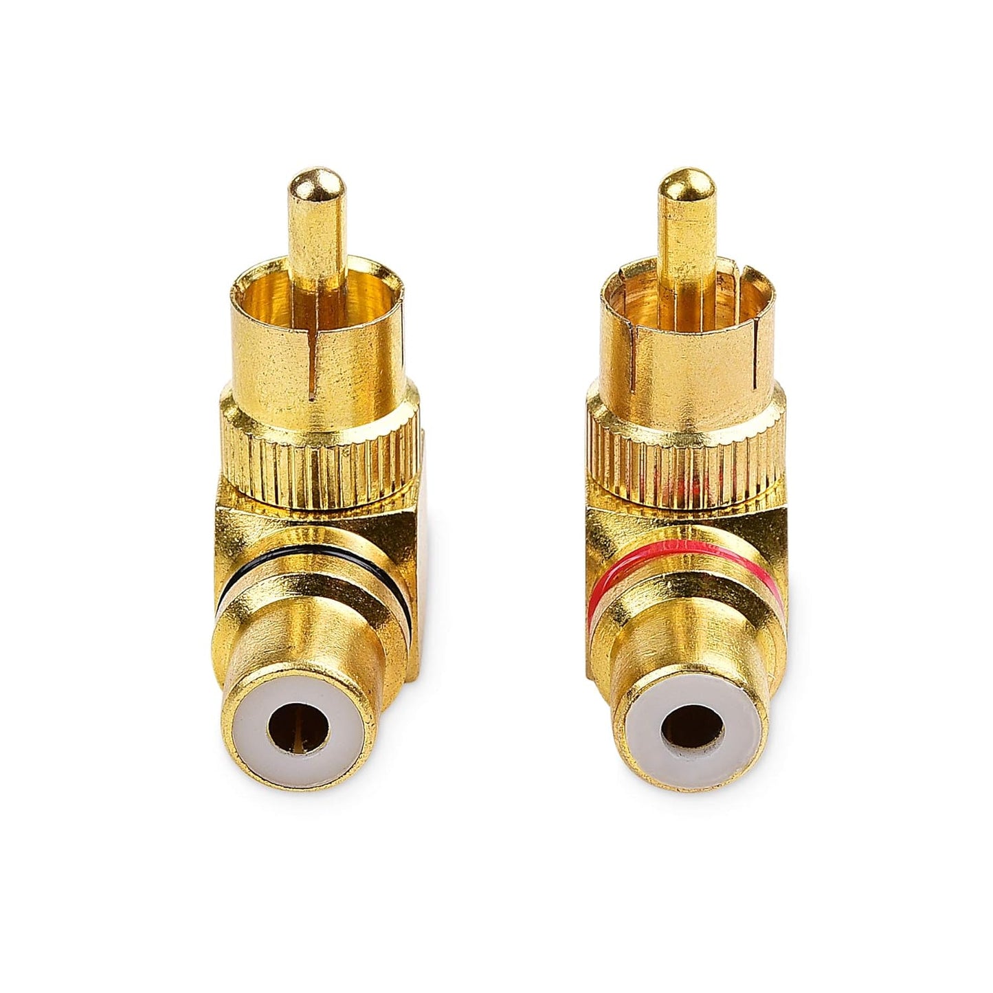 2-Pack Right Angle RCA Adapter, 90 Degree RCA Adapter