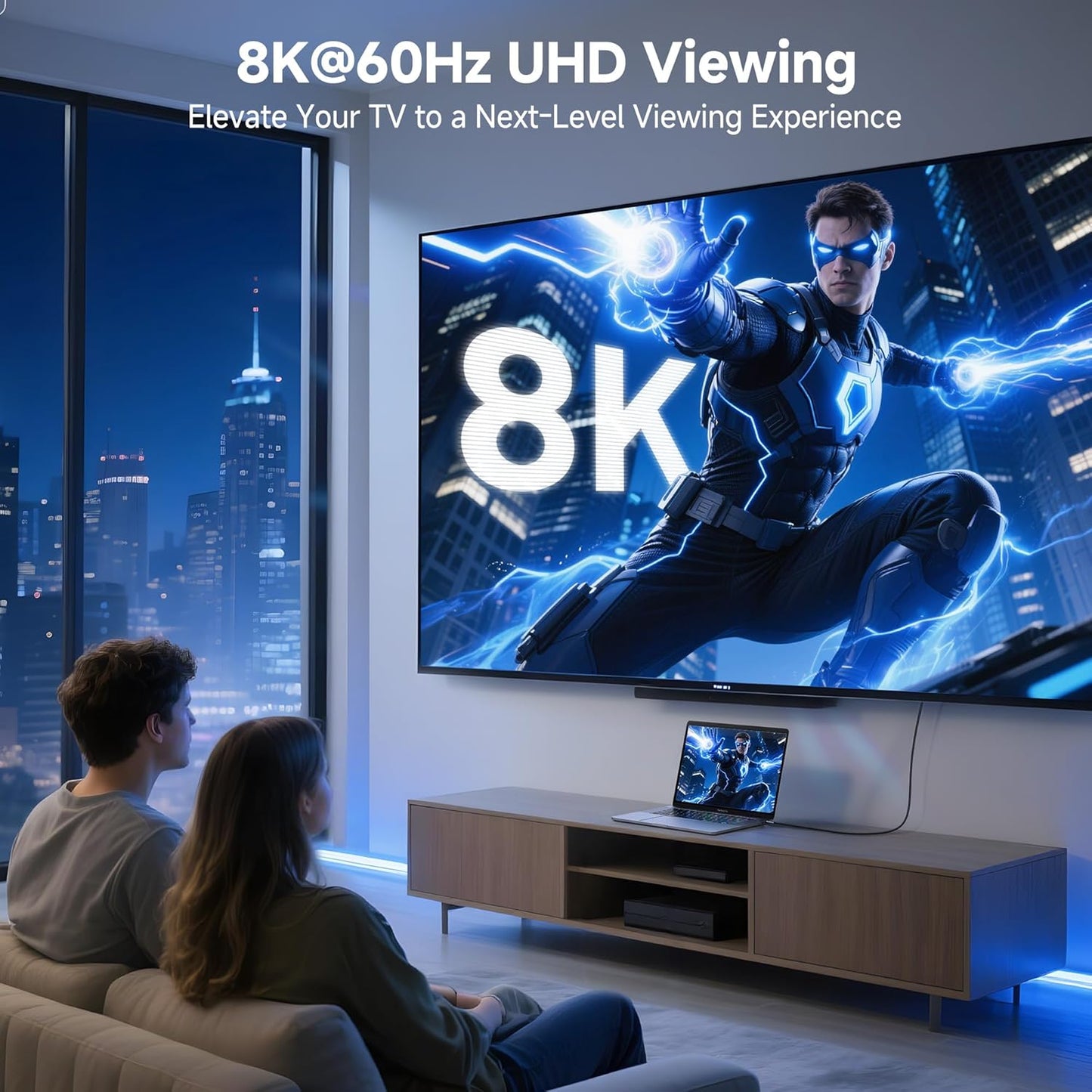 Combo-Pack 48Gbps 8K Right Angle HDMI 2.1 Adapters with HDR, Supports 8K@60Hz / 4K@240Hz, 270 Degree and 90 Degree HDMI Adapter Male to Female, Black