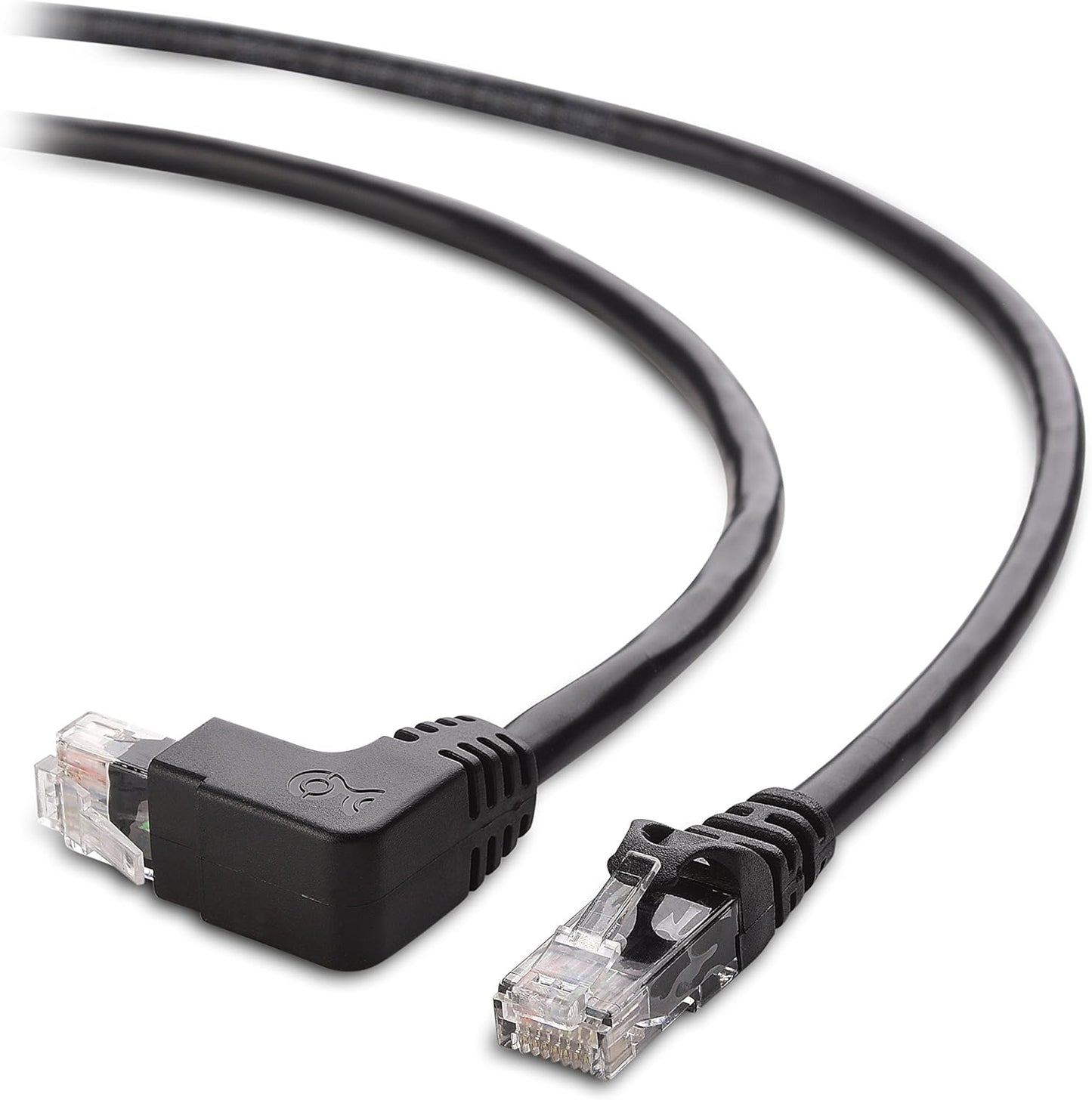 10Gbps Combo-Pack 90 Degree Cat 6 Ethernet Cable - 5ft, Cat6 Right Angle Ethernet Cable (Right Angle Up and Down Connectors)