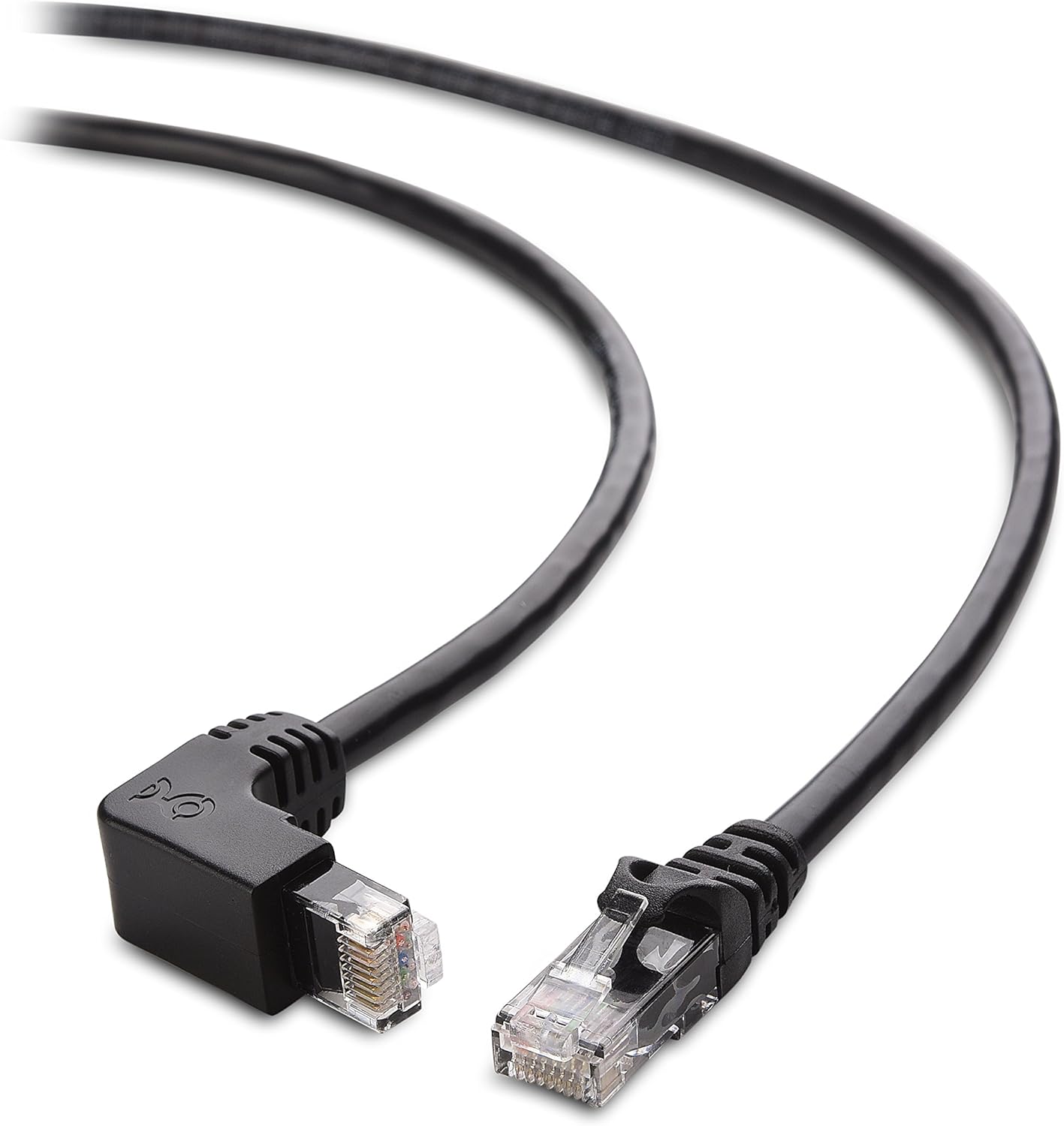 10Gbps Combo-Pack 90 Degree Cat 6 Ethernet Cable - 5ft, Cat6 Right Angle Ethernet Cable (Right Angle Up and Down Connectors)