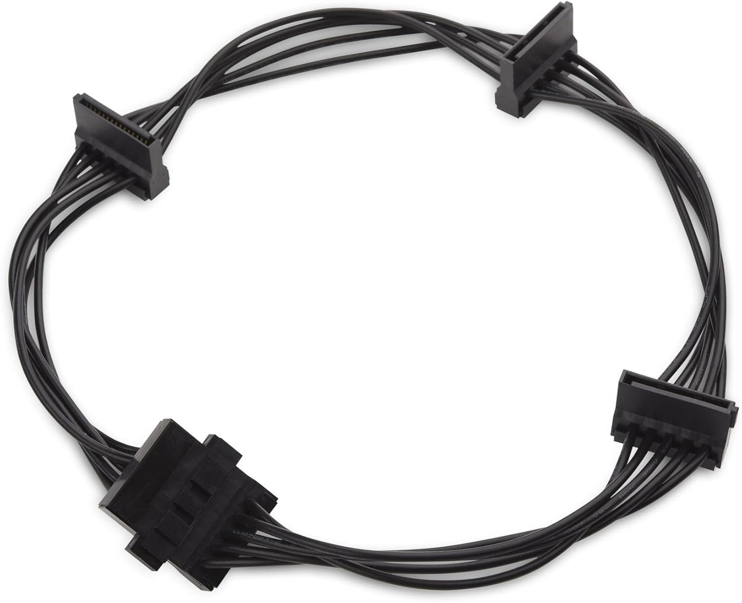 2-Pack 15 Pin SATA to 4 SATA Power Splitter Cable - 18 Inches