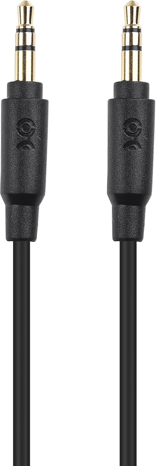 2-Pack Coiled 3.5mm Male to Male Stereo Audio Cable - Stretches from 2 to 4 Feet