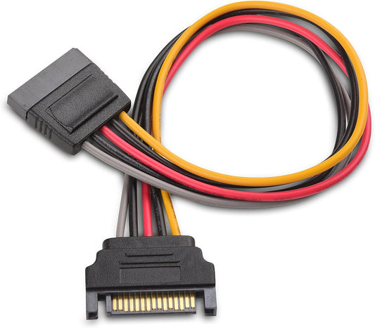 3-Pack 15 Pin SATA Power Extension Cable - 8 Inches, SATA Power Cable for Hard Drive and SSD