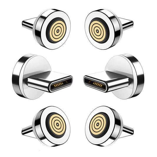 Magnetic Charging Tips 7pin Series (USB-C Tips) 6pcs,Magnetic Type-C Tips,Just 3.0A&7Pin Data Charger Tips Without USB Cable