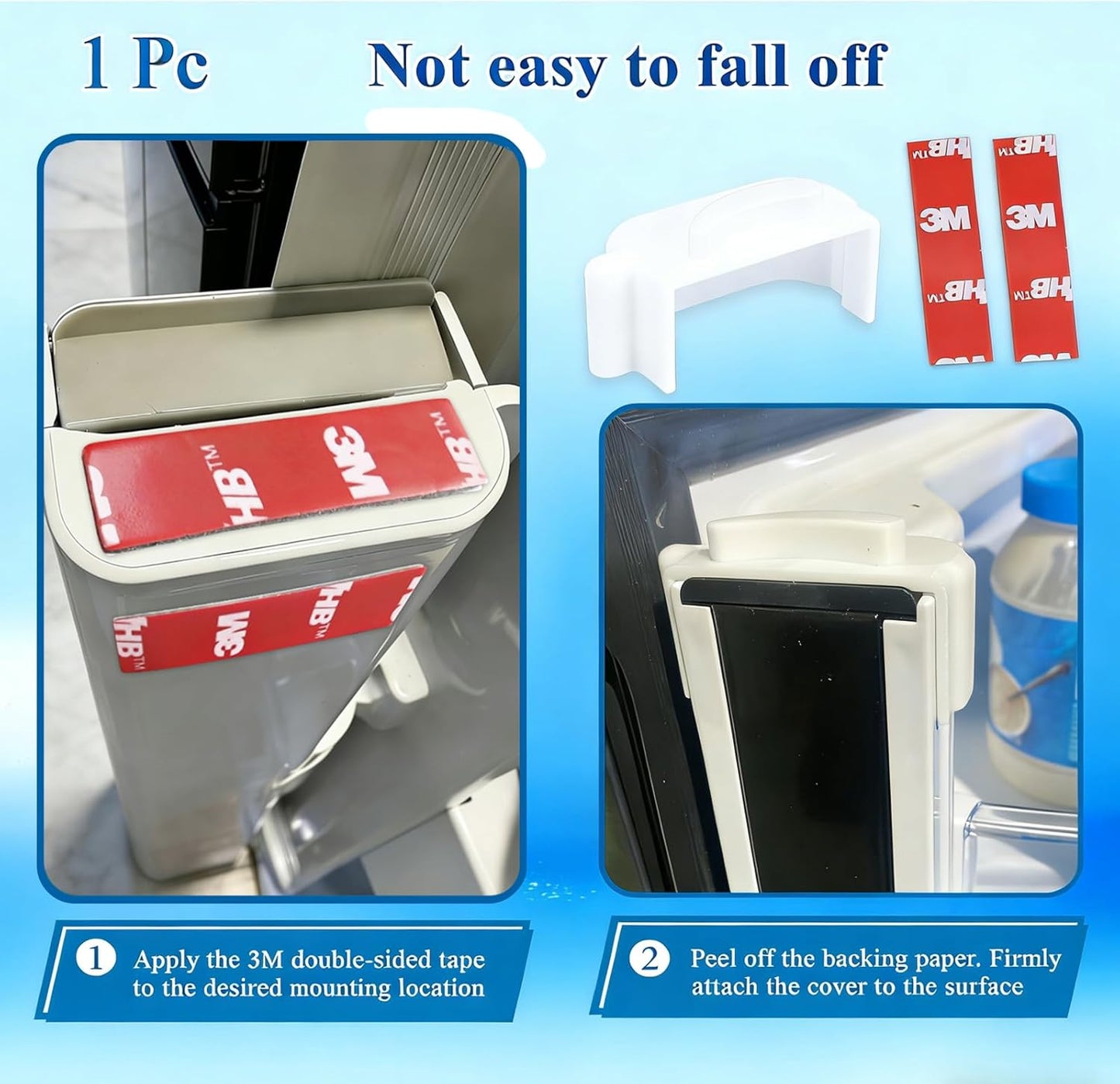 Refrigerator Door Flipper (Mullion) Repair Topper, Fit for Samsung Refrigerator RF28HDEDBSR, RF28HDWDBSR, RF31FMESBSR/AA, Compatible with Door Flipper DA97-12684D, DA97-12624A, DA97-12624B, 1 Pc White