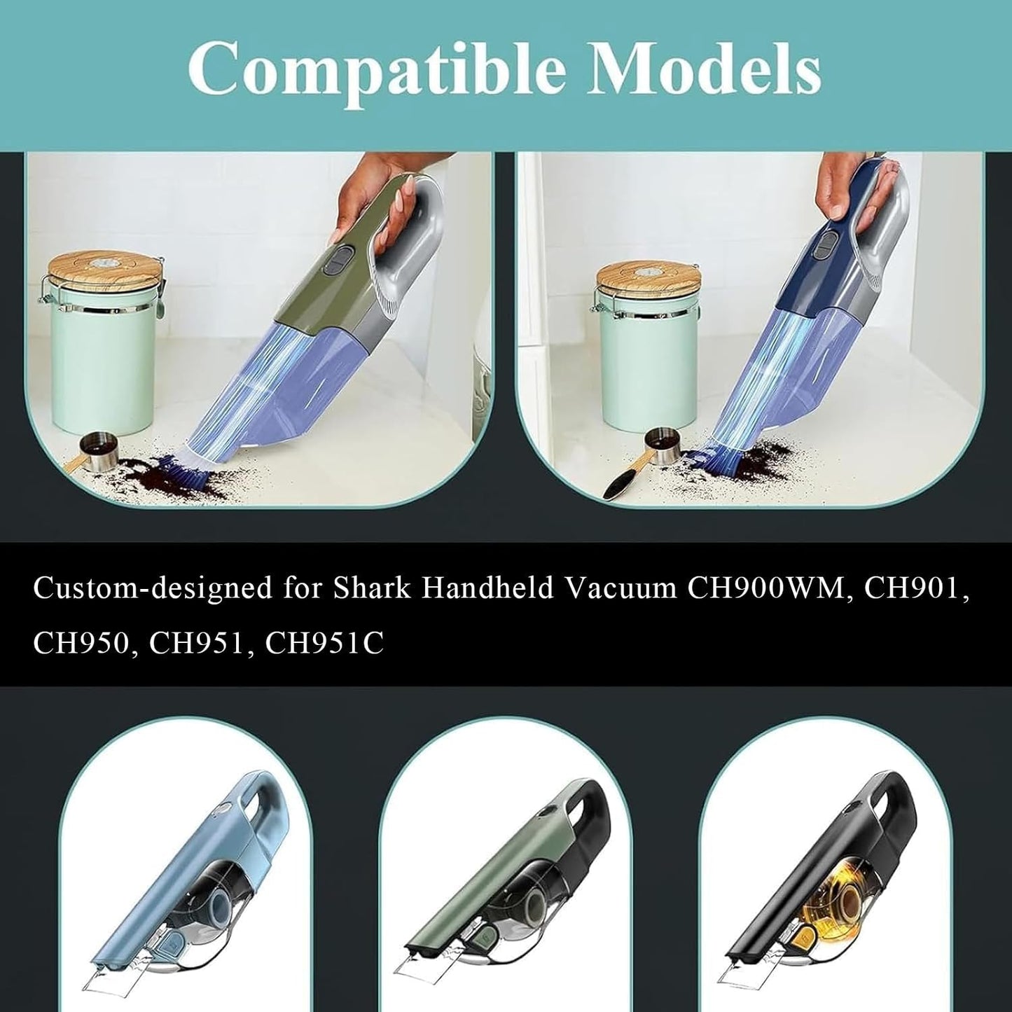 1 Pc Wall Mount Vacuum Holder Compatible with Shark Handheld Vacuum Models CH900WM, CH951, CH951C, CH901, CH950, Charging Dock, Mounts Easily to The Wall, Save Space & Reduce Clutter