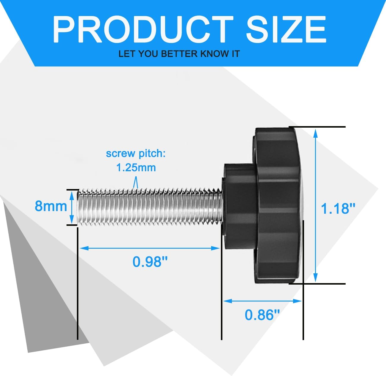 Hardtop Screw Bolt for Jeep Wrangler Hard Top Bolts Hardtop Quick Removal Fastener M8 Screws Replacement for Jeep Wrangler JK JL,Pack of 6