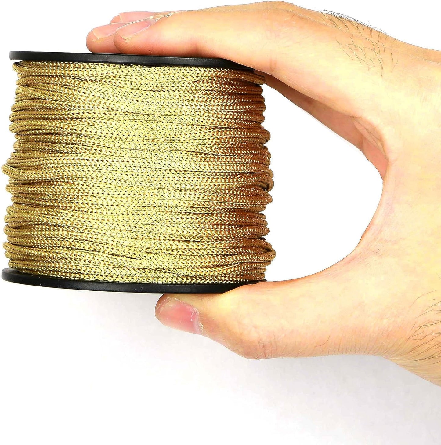 Nylon Satin Cord, 2mm 50 Yards Braided Lift Shade Cord for Necklace Bracelet String Cord, Blind Shade, Trim and Shoelaces (Gold)