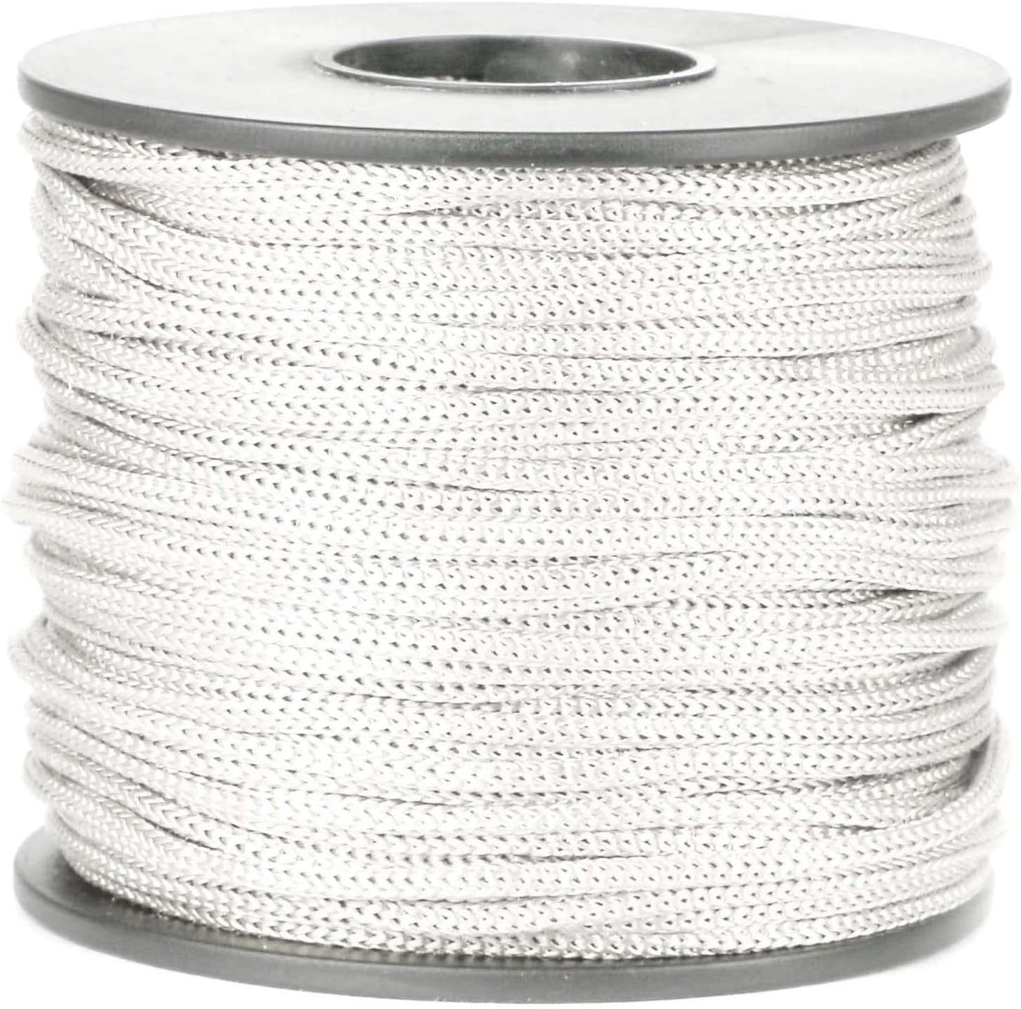 Nylon Satin Cord, 2mm 50 Yards Braided Lift Shade Cord for Necklace Bracelet String Cord, Blind Shade, Trim and Shoelaces (White)