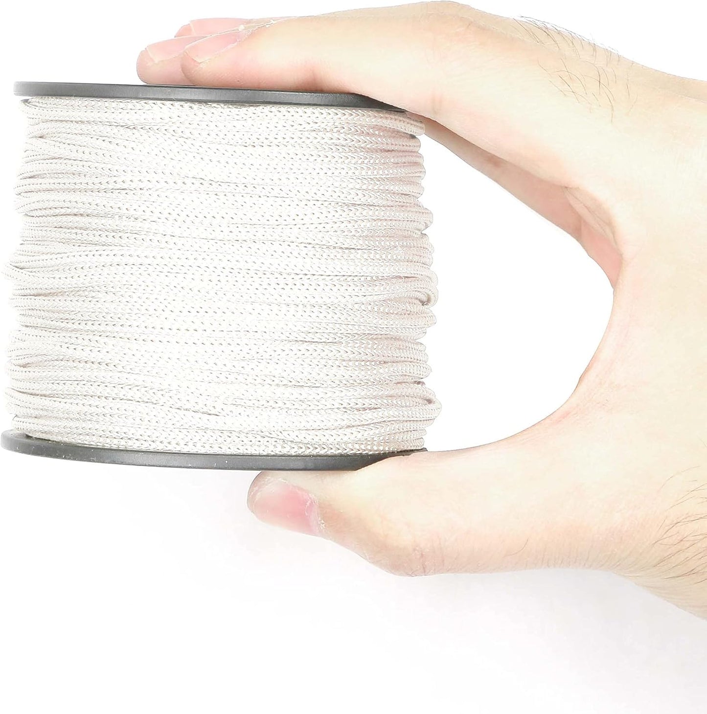 Nylon Satin Cord, 2mm 50 Yards Braided Lift Shade Cord for Necklace Bracelet String Cord, Blind Shade, Trim and Shoelaces (White)