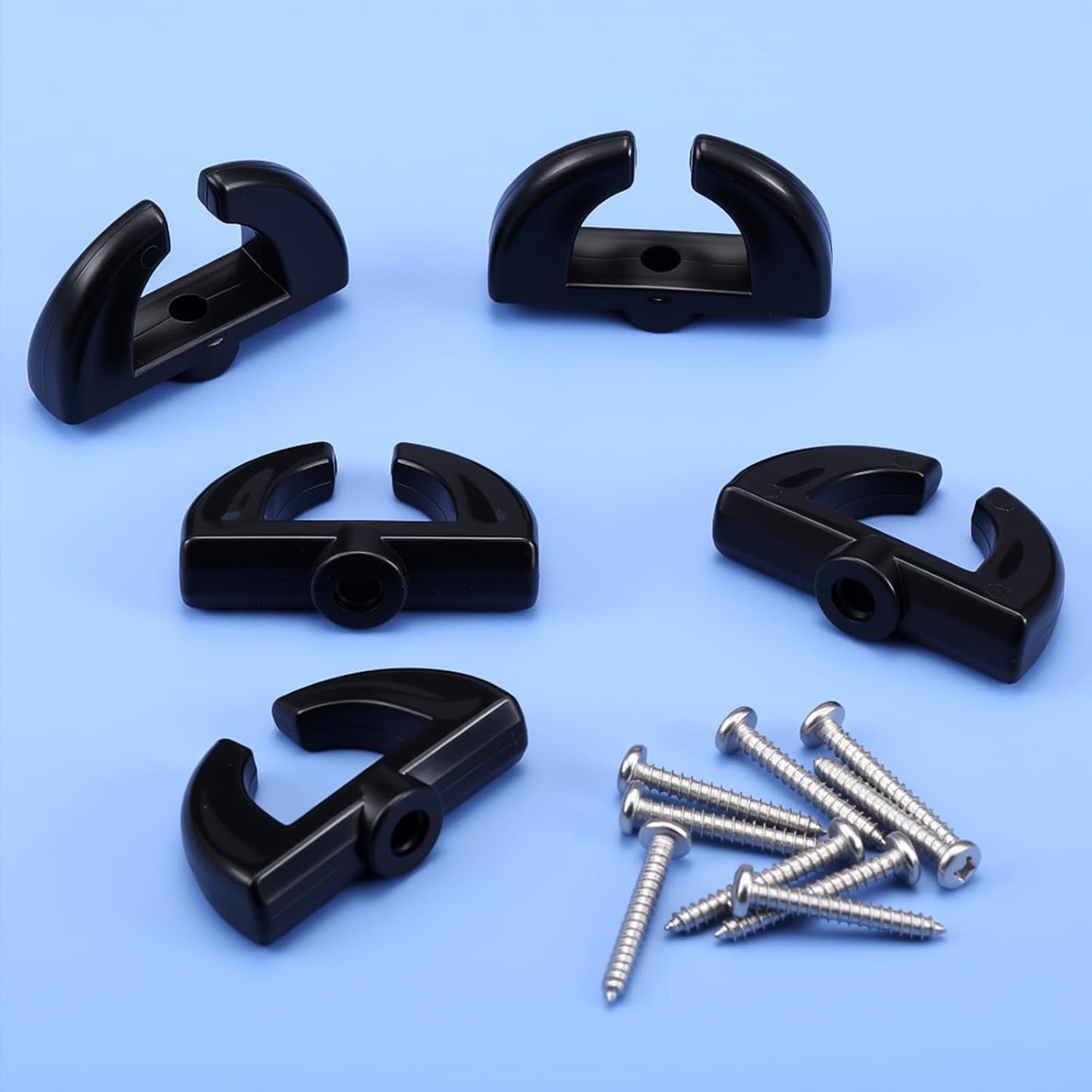 4 Pack Boat Windshield Turn Latch Black Boat Latch Replacement for Walk Through Windshields and Hatch Opening Door Cabinet