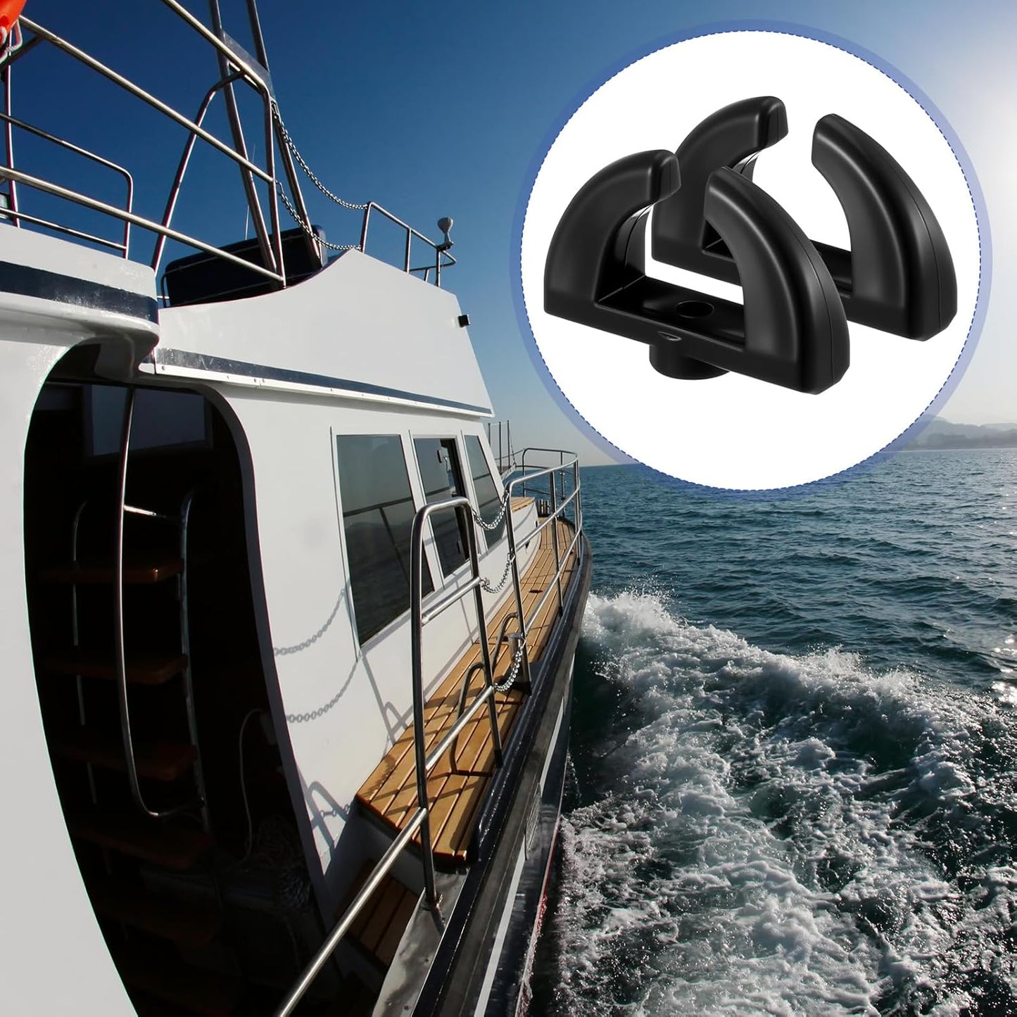 4 Pack Boat Windshield Turn Latch Black Boat Latch Replacement for Walk Through Windshields and Hatch Opening Door Cabinet