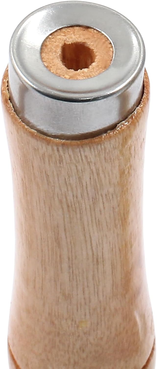 10pcs Wooden File Handle with Strong Metal Collars, Round Small Ergonomic Wooden Handle for 4"-7" File Cutting Tool Craft (5pcs 4mm + 5pcs 5mm)