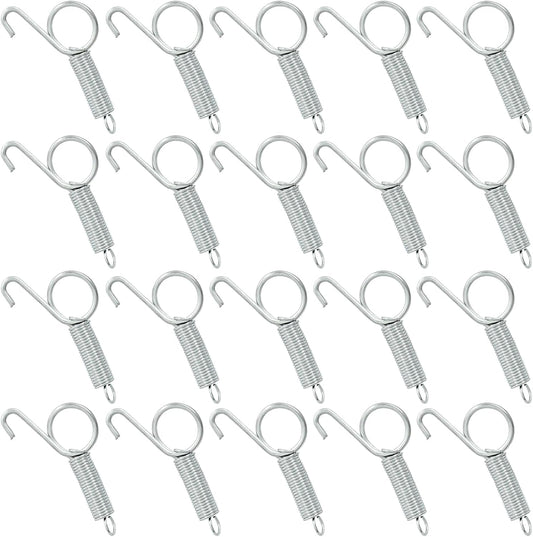 20Pcs Spring Latch Hook Pet Door Latch Spring Cage Latch Cage Lock Metal Finger Spring Door Hook for Fixing Rabbits Birds Dogs Cats Squirrels Small Animals