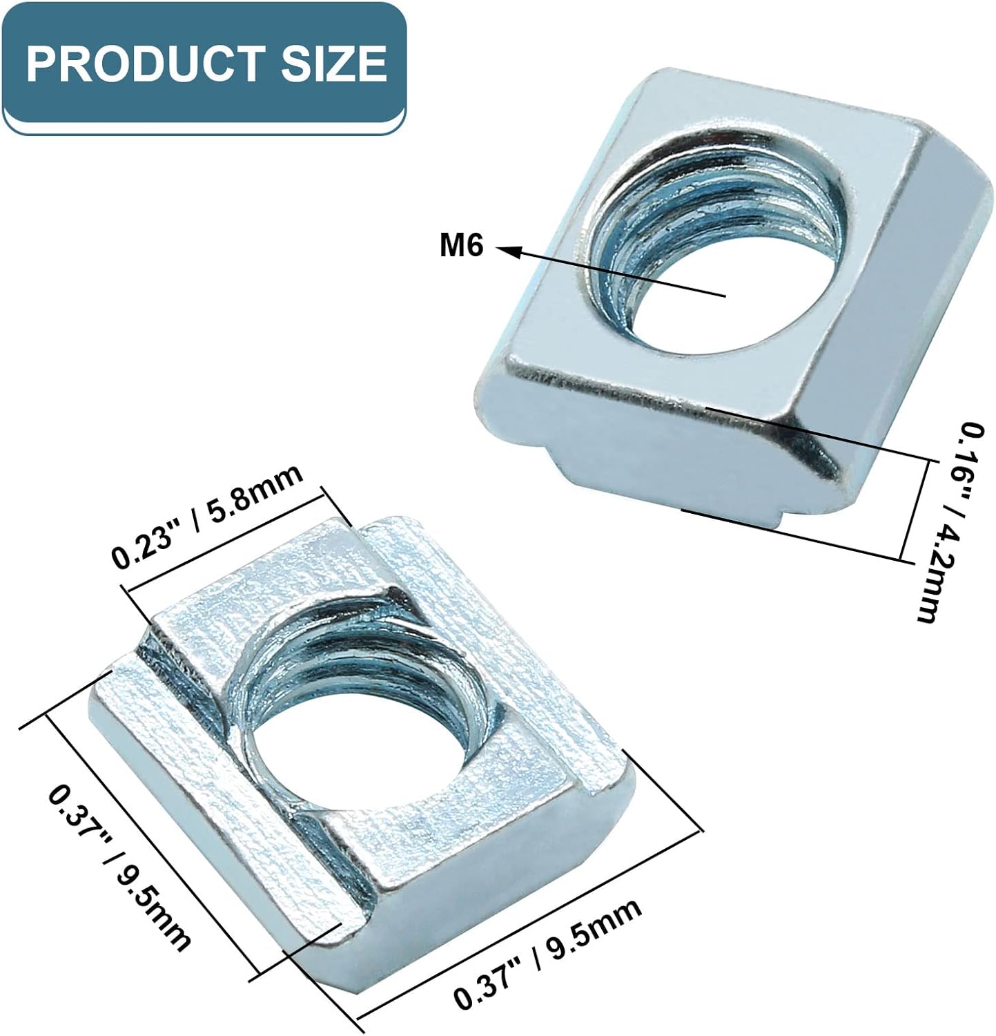30pcs 2020 Series M6 T Nuts, Tee Sliding Slot Nuts Hammer Head Fastener Nut