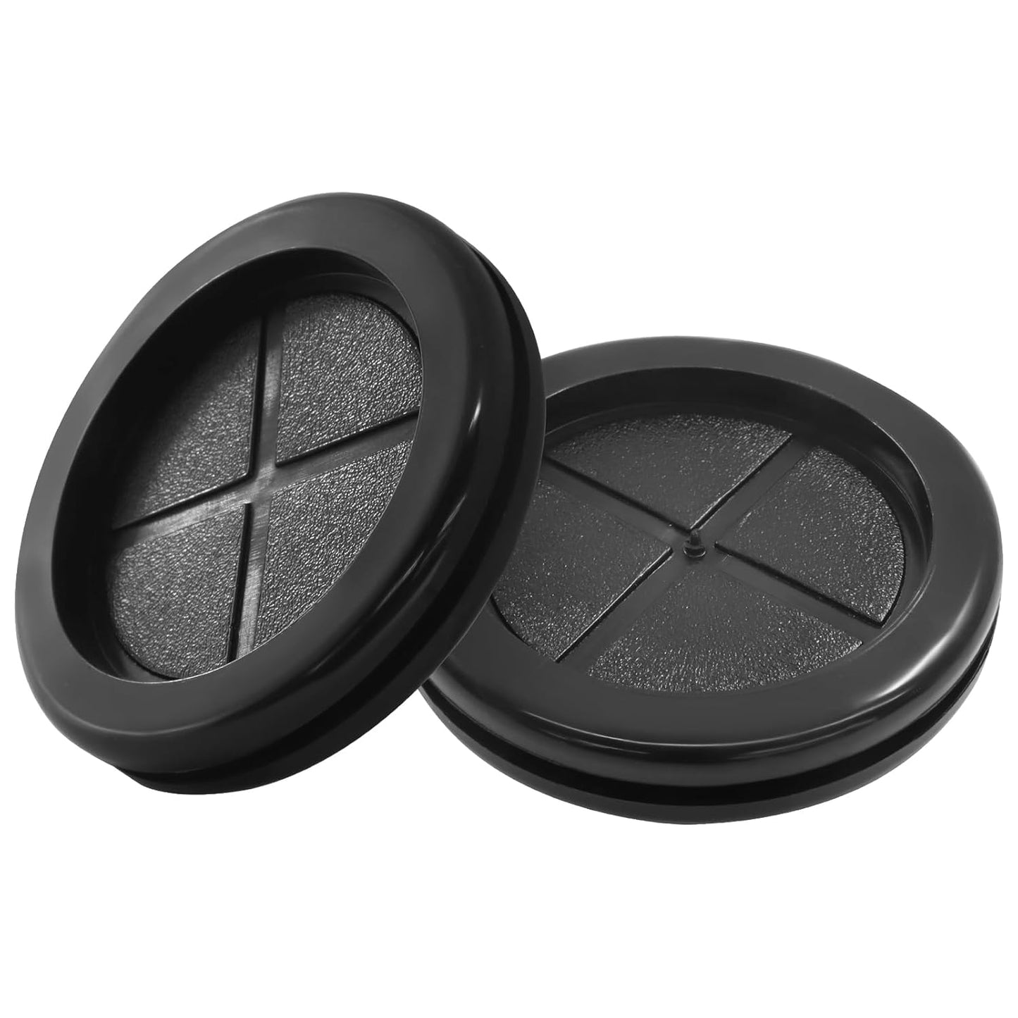 6 Pack 2 Inch Rubber Grommets, 1-5/8 Inch ID Double-Sided Rubber Plugs Firewall Grommets for Metal Electric Box/Wiring, 42×50 mm, Black