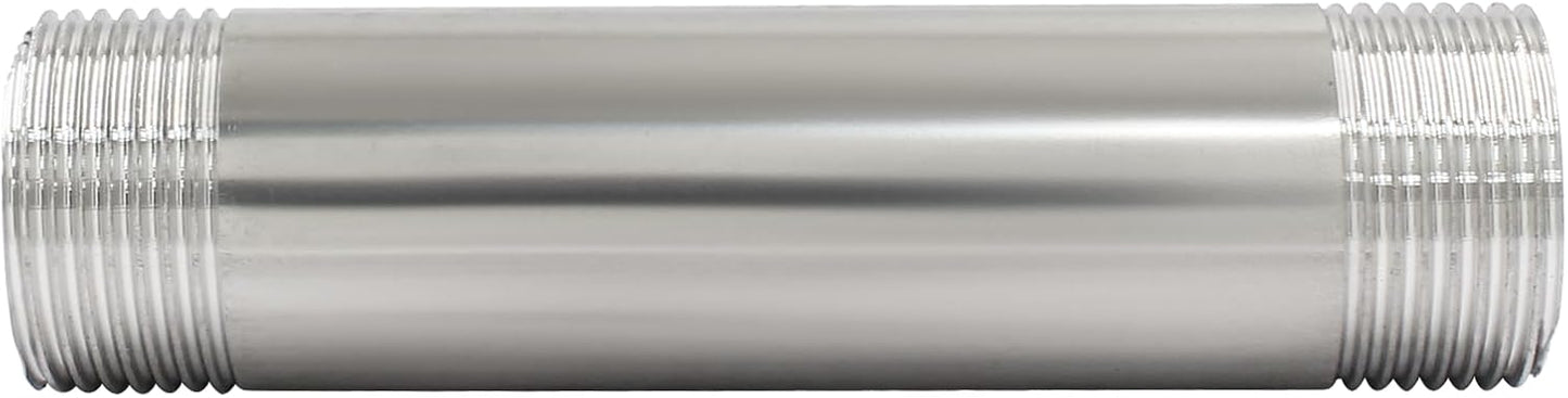 4 Inch / 100mm Male Thread Pipe Fitting Connection, 3/4 Inch NPT Stainless Steel Nipple Pipe