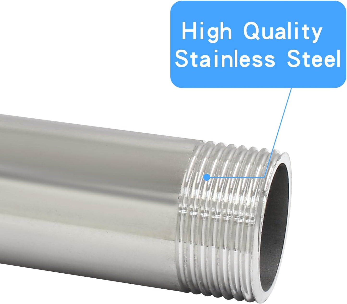 4 Inch / 100mm Male Thread Pipe Fitting Connection, 3/4 Inch NPT Stainless Steel Nipple Pipe