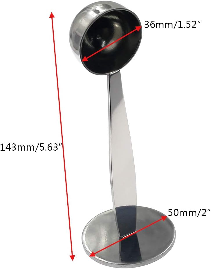2-in-1 Coffee Scoop Stainless Steel Measuring and Tamping Coffee Spoon(15ml)-1pc