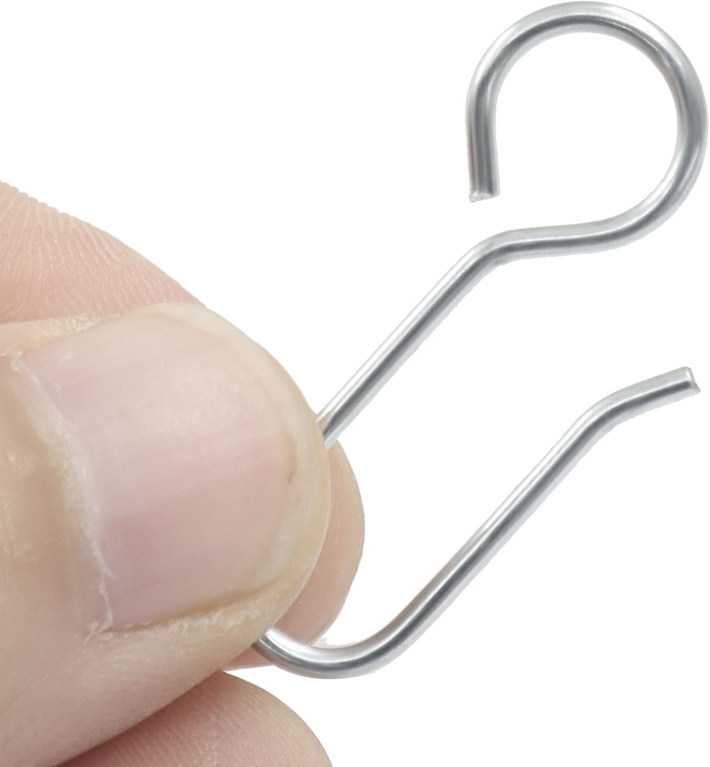 60 Pack S-Shaped Metal Curtain Track Hooks, Small Drapery Hooks Drape Pins, Ceiling Curtain Track Holders for Indoor/Shower/Window